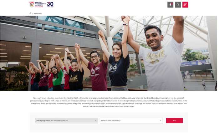 Visit NTU's official website